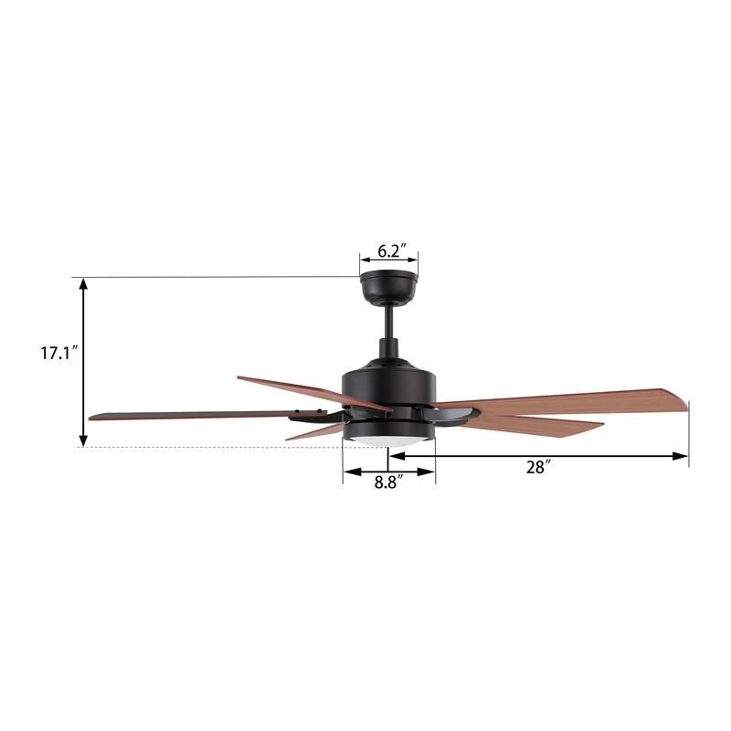 CARRO Elliott 56" 5-Blade Smart Ceiling Fan with Light and Remote