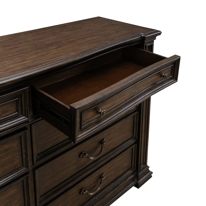 Liberty Furniture Provence Park Shelter Bed, Dresser & Mirror, Chest, Night Stand - King or Queen