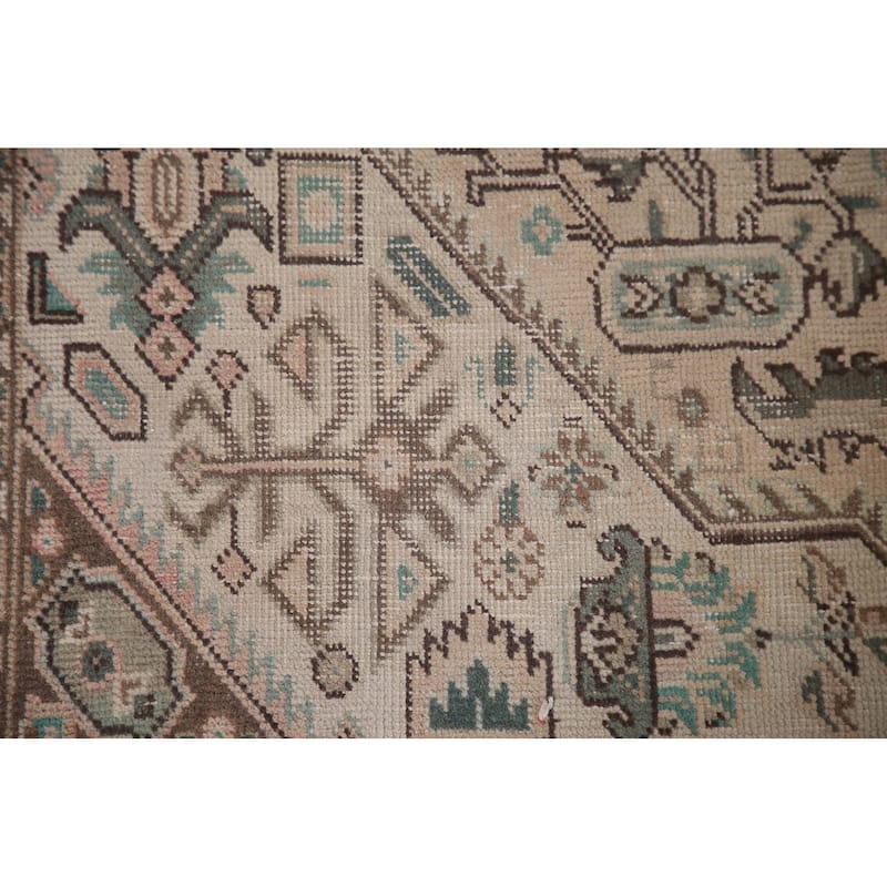 Handmade Distressed Tabriz Persian Rug Antique Living Room Wool Carpet - 6'5" x 9'7"