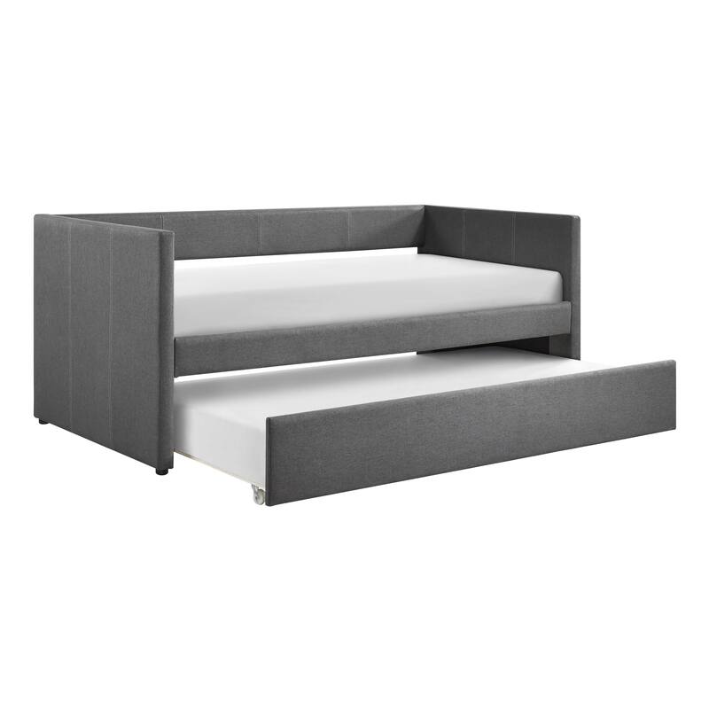 Canoa Upholstered Daybed with Trundle - Dark Gray