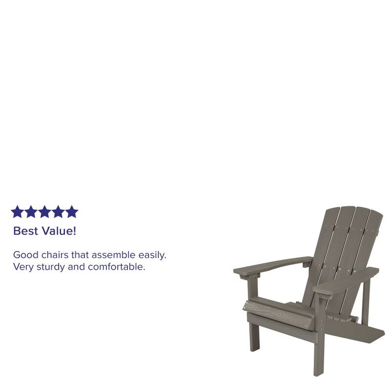 All-weather Poly Resin Wood Outdoor Adirondack Chair (Set of 4)