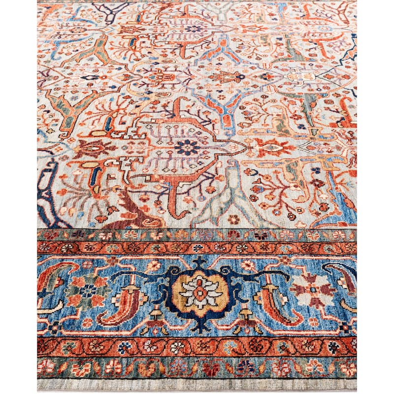 Serapi One-of-a-Kind Hand-Knotted Area Rug - Gray - 9' 0" x 11' 10"