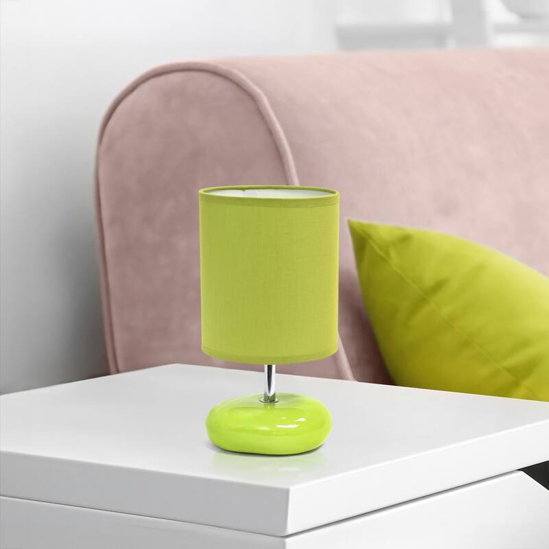 Bedside Stone Table Lamp - 10.25" - Green