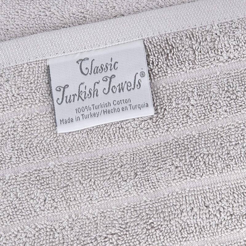 Classic Turkish Towels 100% Turkish Cotton Bath Sheets Plush Ribbed 3 Piece 40x65" - 40x65