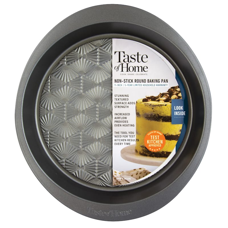 Taste of Home Set of 2 - 9-inch Non-Stick Metal Round Baking Pan