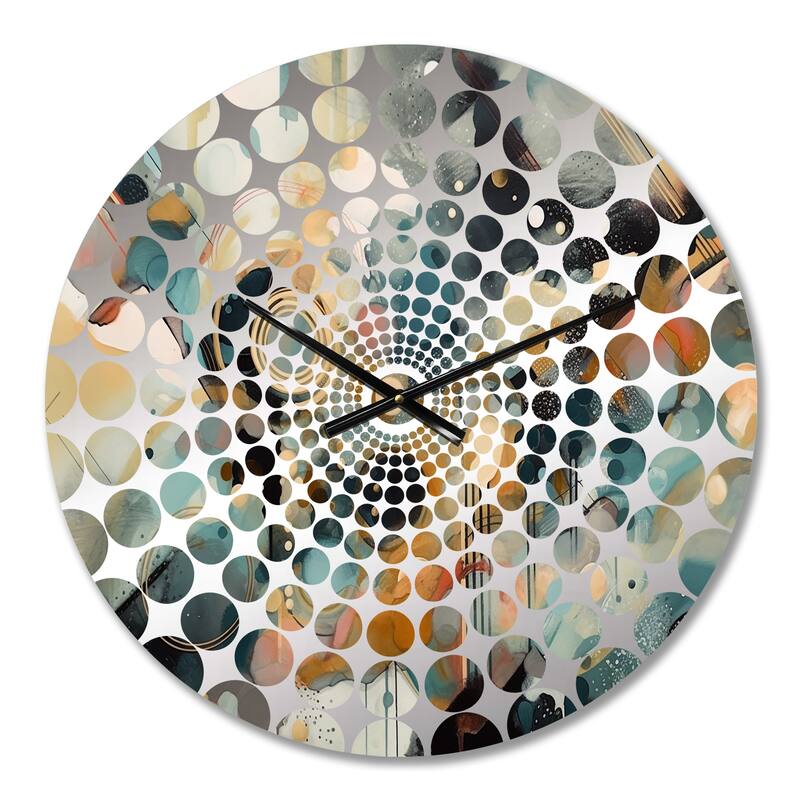 Designart "Abstract Modern Contemporary" Green Abstract Clocks Modern Oversized Wall Clocks For Bedroom