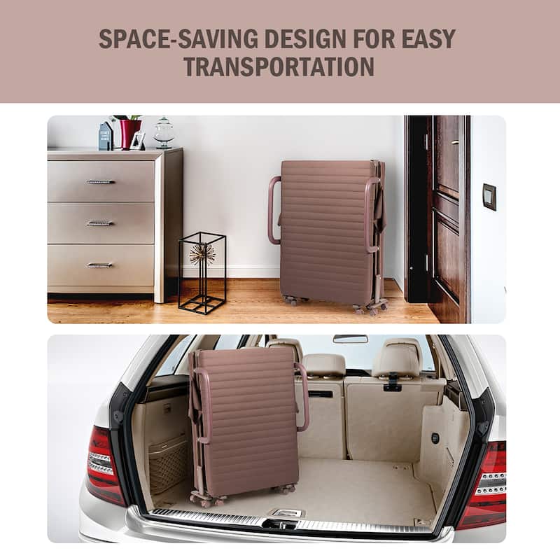 Costway Folding Bed Adjustable Guest Single Bed Twin Mattress Portable - See Details
