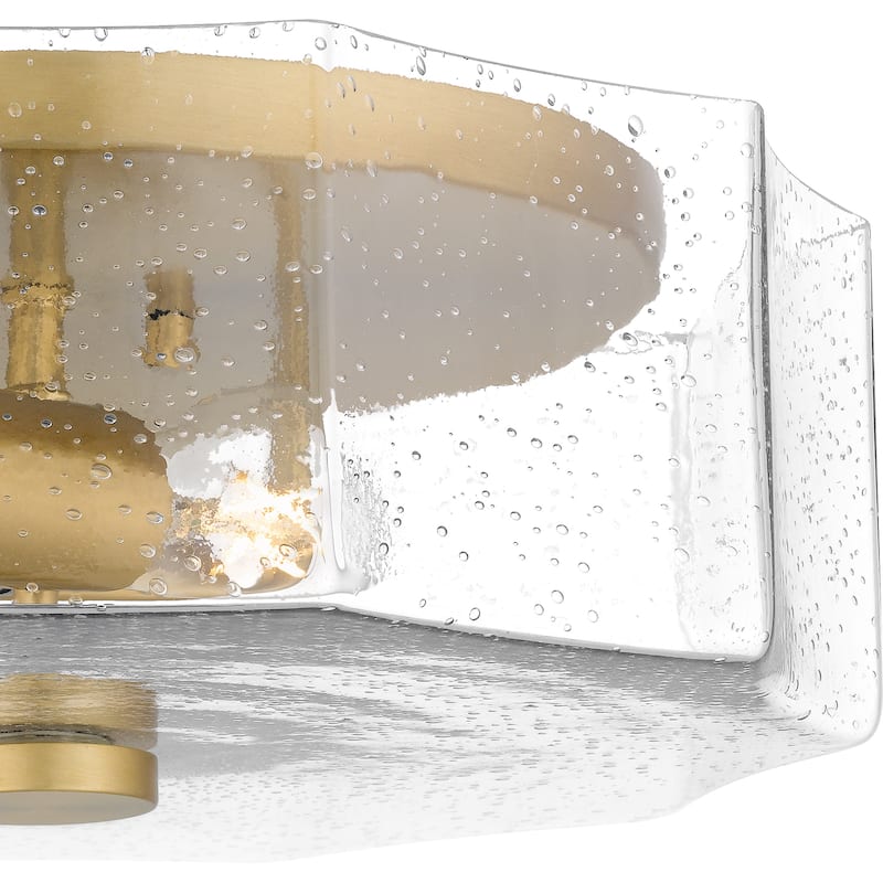Kaplan 2-Light Aged Brass Flush Mount Light