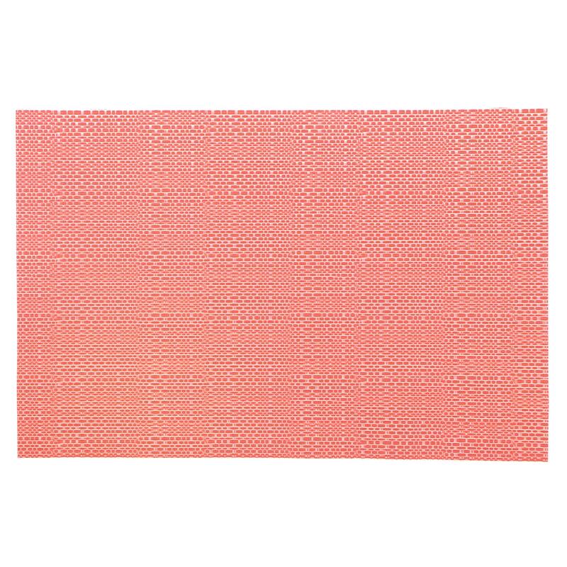 Vinyl Placemat Linen Coral 12 X 18 - Set of 12