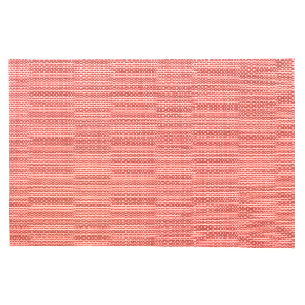 Vinyl Placemat Linen Coral 12 X 18 - Set of 12