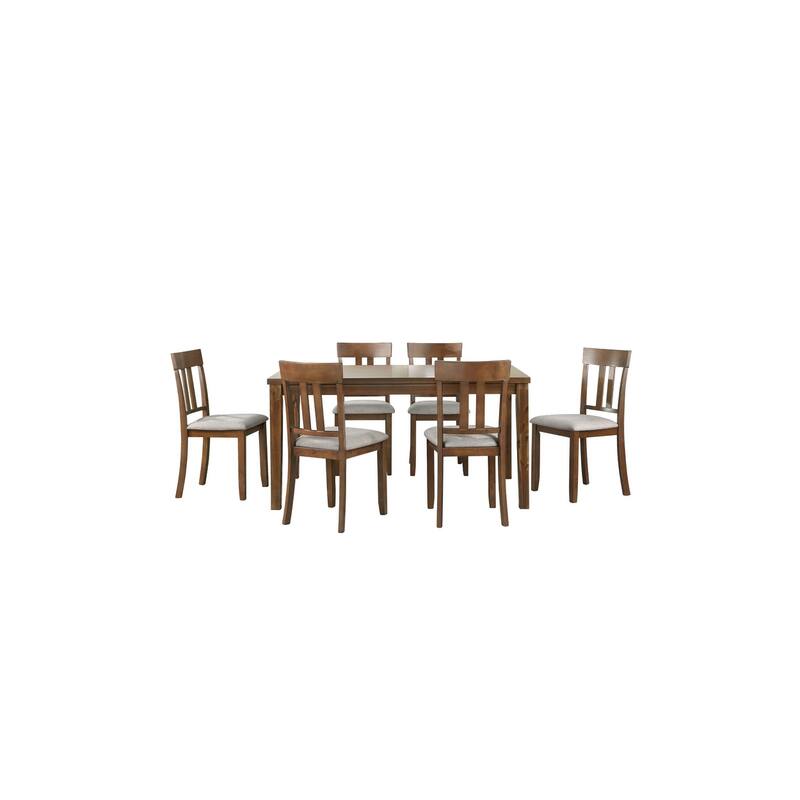 Olvera Cherry Transitional Fabric Dining Room Set