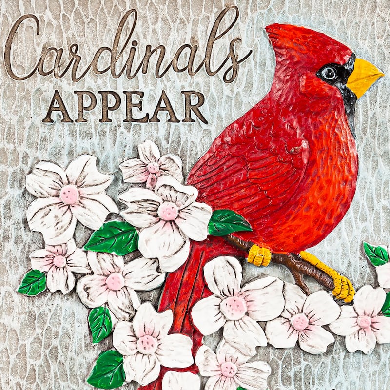 10.5" Garden Stone, Cardinals Appear when Angels are Near