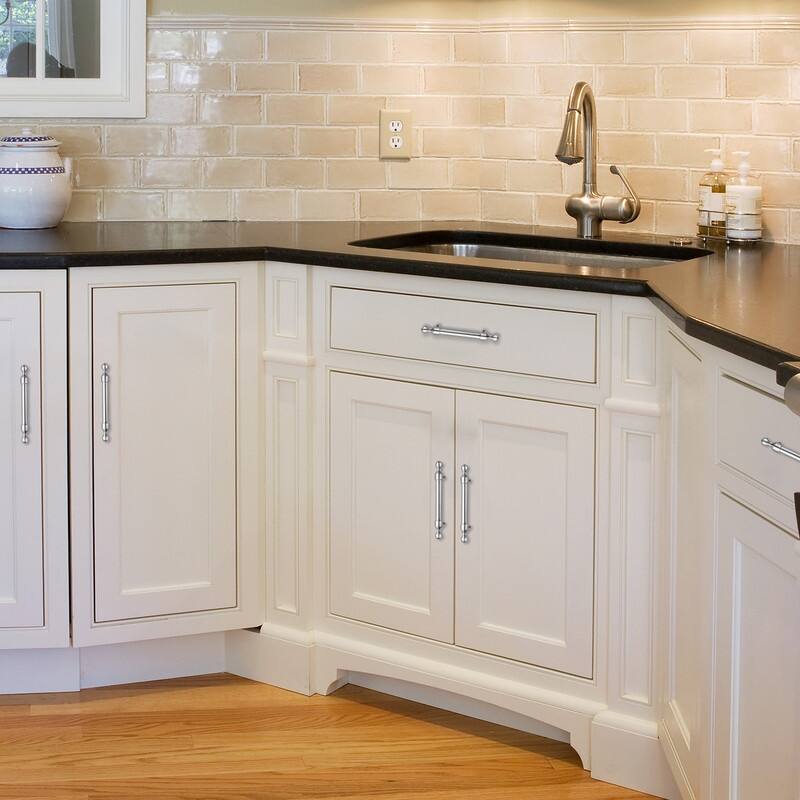 Utopia Alley Vaduz Pull Handle - Polished Chrome Cabinet Drop Pull Handles, 5.0" Center to Center