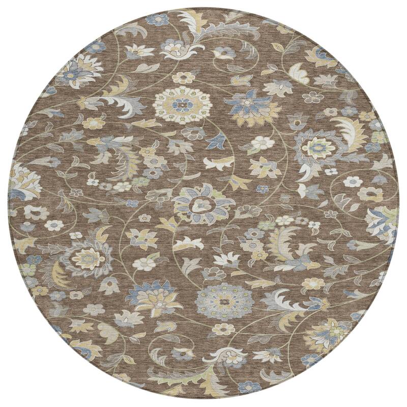 HomeRoots Floral Transitional Rectangle Outdoor Rug