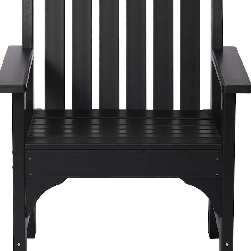 Polytrends Laguna Poly 5-Piece Outdoor Patio Round Table Garden Arm Chair Dining Set