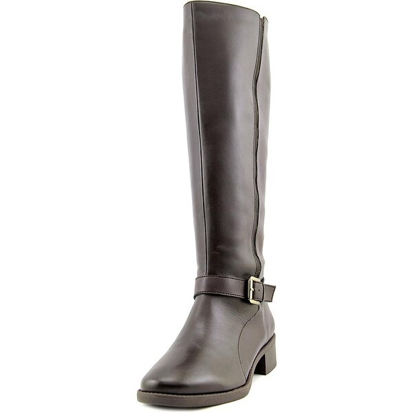 Easy Spirit Nadette Wide Calf Women W Round Toe Leather Knee High Boot