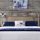 preview thumbnail 14 of 23, Vintage Series Distressed Queen Metal Headboard Cream