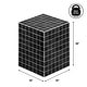 preview thumbnail 47 of 56, Callista Modern Ceramic Tiled Cube Side Table, Square Mosaic Pedestal Accent End Table for Living Room Bedroom - 14 X 14 X 18