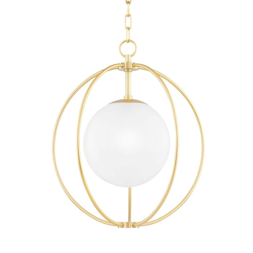 Lyla 1 Light Small Pendant - Aged Brass