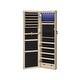 preview thumbnail 22 of 31, 6 LED Lights Lockable Wall Mounted Jewelry Armoire with Full-Length Mirror
