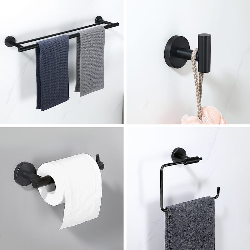 Modern Bath Hardware Set Towel Holder Set in Stainless Steel