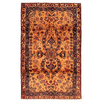 Teimani Orange Rug 3'11" x 6'4" - 3'11 x 6'4