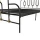 preview thumbnail 4 of 3, Twin size Farmhouse Adjustable Height Platform Bed in Black Gold Metal Finish