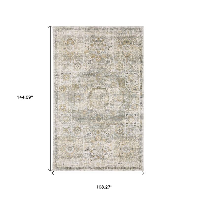 HomeRootsMedallion Traditional Rectangle Area Rug