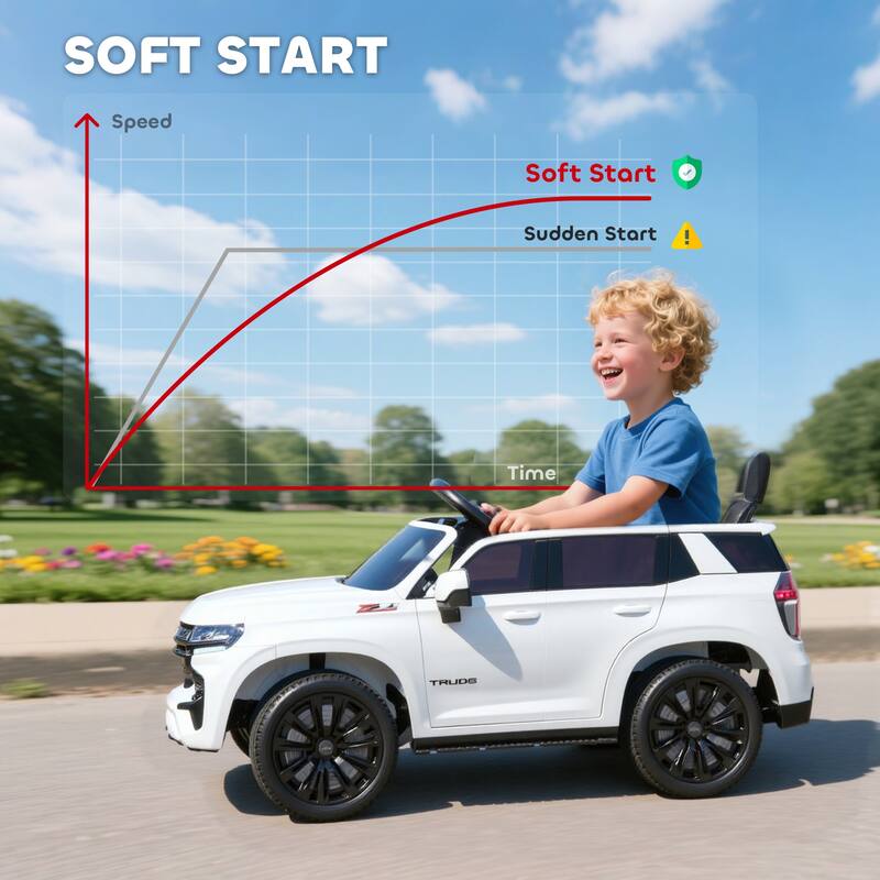 Aosom Chevrolet TAHOE Licensed Kids Ride on Car, 12V Battery Powered Kids Electric Car with Remote Control