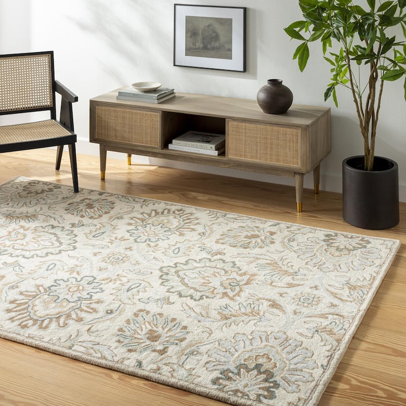 Livabliss Caesar Updated Traditional Oriental Area Rug - 9' x 12' - Beige/Sage - Rectangle