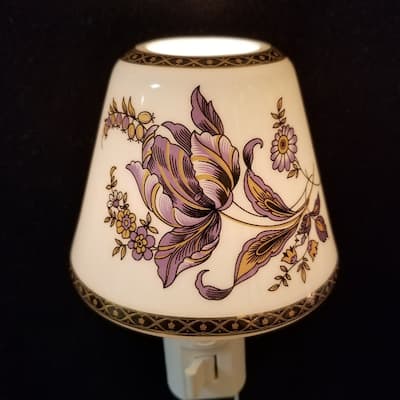 Purple Flower Print Night Light