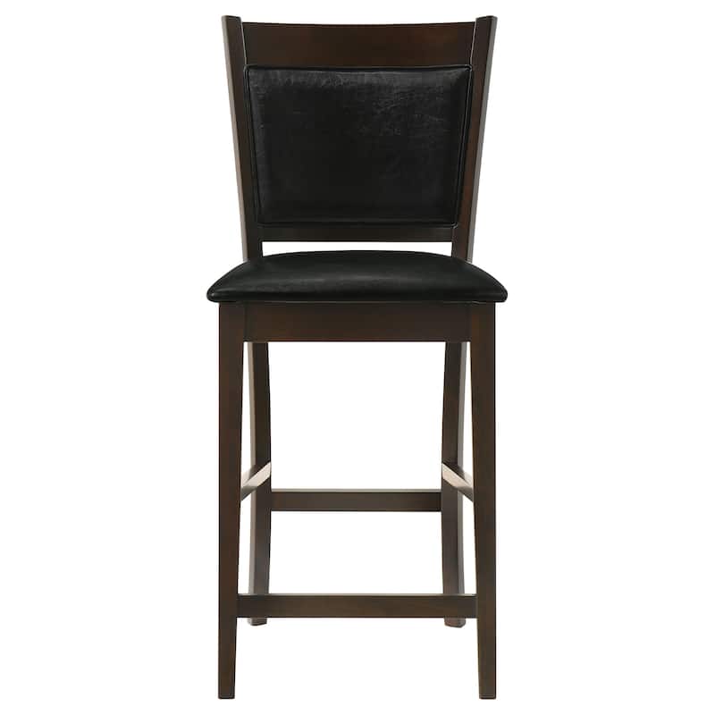 Jaden 5-piece Espresso and Black Square Counter Height Dining Set