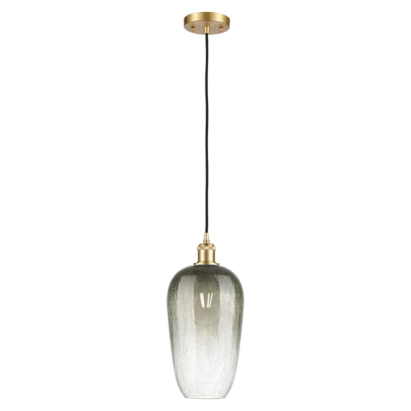 Innovations Lighting Endless Possibilities Ballston - Brookhaven Flute - 1 Light 7" Cord Hung Mini Pendant - Slate/Satin Gold