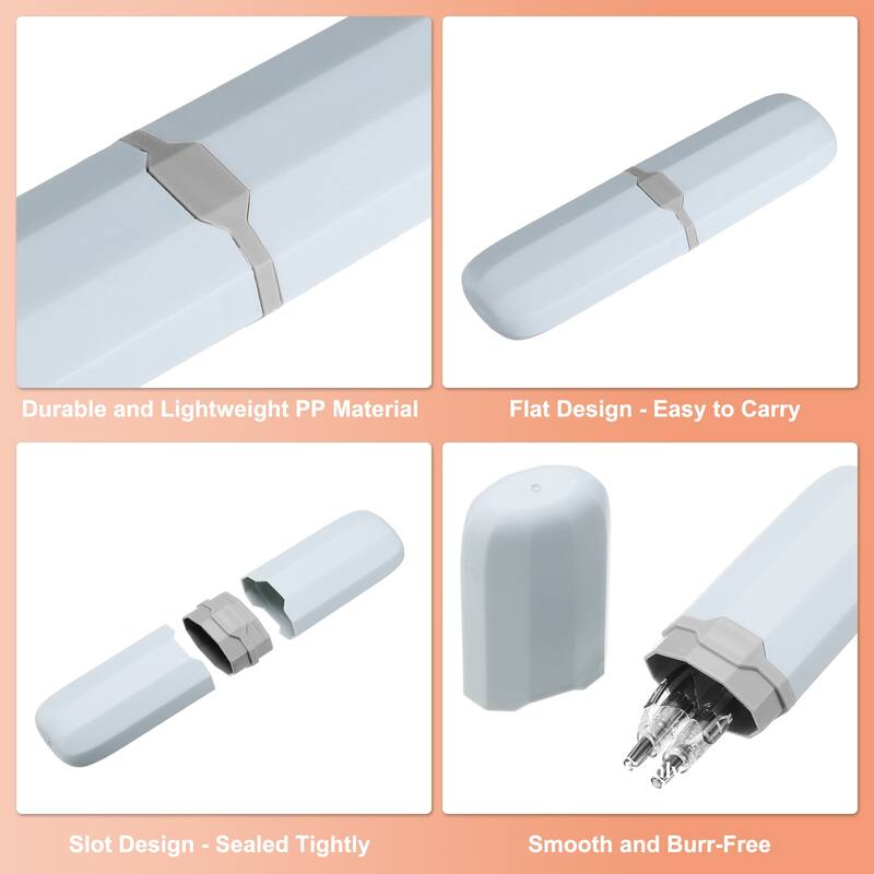 4pcs Travel Toothbrush Case Portable Toothbrush Holder for Home Travel
