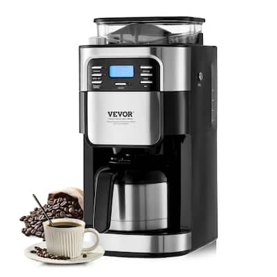 Coffee Maker with Grinder, Coffee Machine, Grind and Brew Coffee Maker for Auto Brew, for Home Office Restaurant