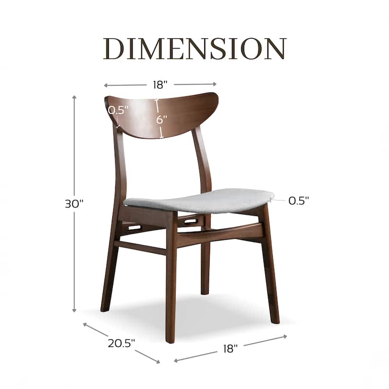 Furniture of America Beck Mid-century 7-Piece Wood Dining Table Set