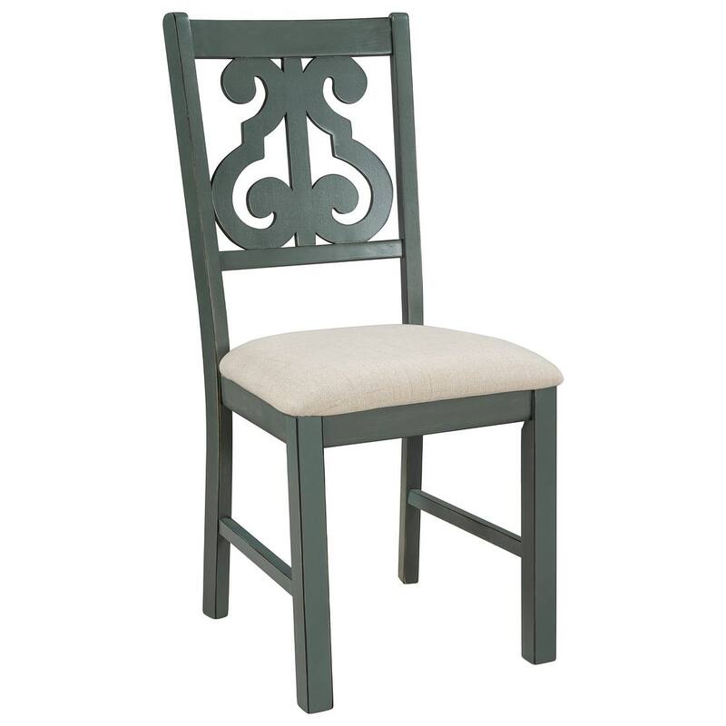 5 PCS Round Dining Table Set for 4 with Fabric Chairs