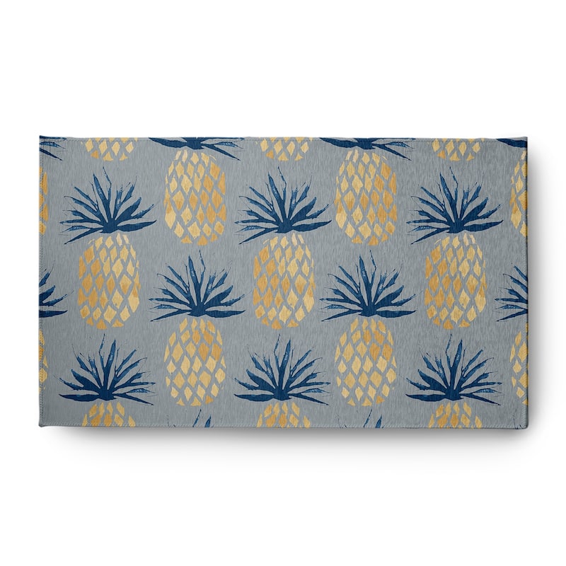 Pineapple Stripes Indoor/Outdoor Rug - Pretty Grey - 3' x 5'