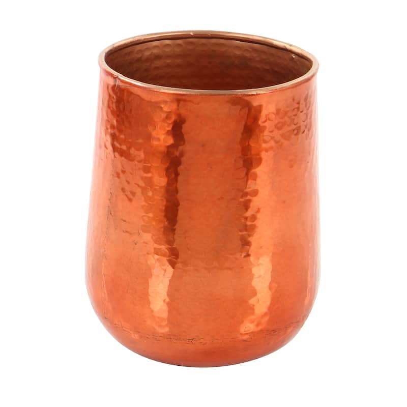 Aluminum Hammered Metal Glam Planter in Copper or Silver (Set of 3)