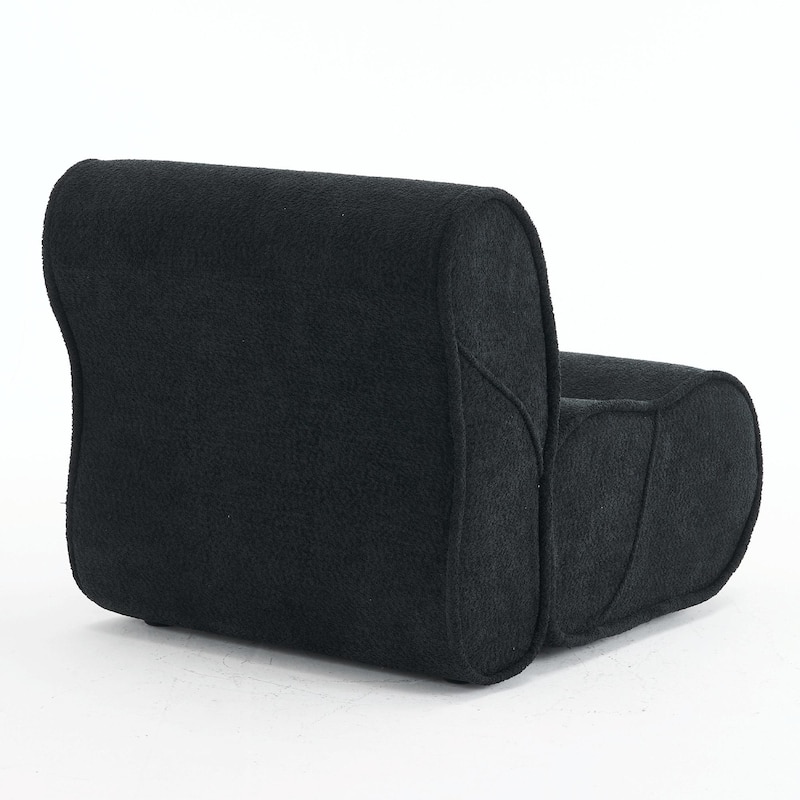 Soft Velvet Recliner Chair - Comfortable Lounge Chair with Waist Padding