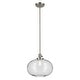 preview thumbnail 31 of 68, Kichler Lighting Avery 1-Light Pendant Light with Seeded Glass Globe - Brushed Nickel