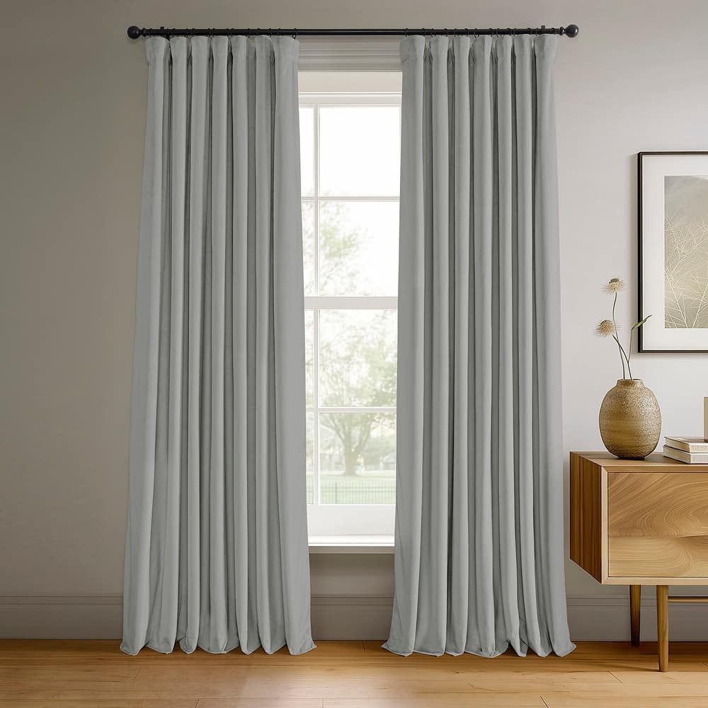 Exclusive Fabrics Signature Velvet Blackout Curtains (1 Panel) - Luxurious Single Drapery for Enhanced Light Blockage