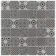 preview thumbnail 5 of 5, SomerTile Classico 2" Black 1.63" x 1.63" Porcelain Mosaic Tile