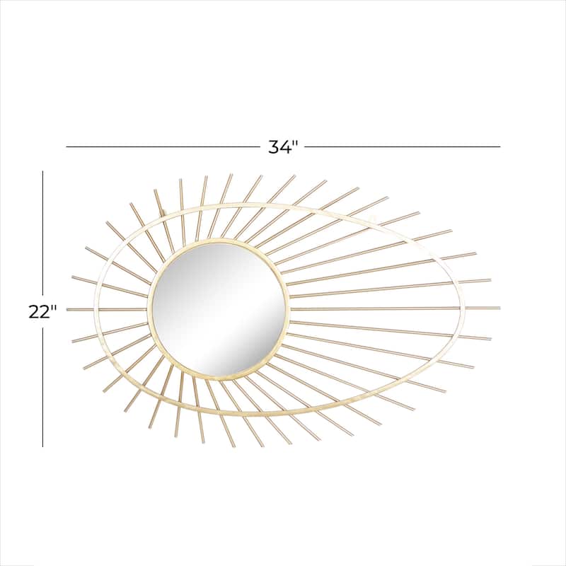 Metal Starburst Handmade Wall Mirror - Gold - CosmoLiving by Cosmopolitan