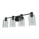 preview thumbnail 2 of 13, Hunter Lochemeade 4-Light Vanity Wall Light, Damp-Rated - Bathroom, Laundry - Modern Farmhouse, Contemporary, Industrial