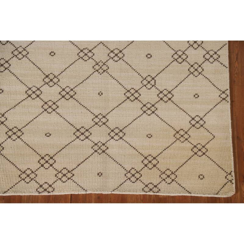 Geometric Moroccan Oriental Area Rug Bedroom Handmade Wool Carpet - 4'9"x 7'10"