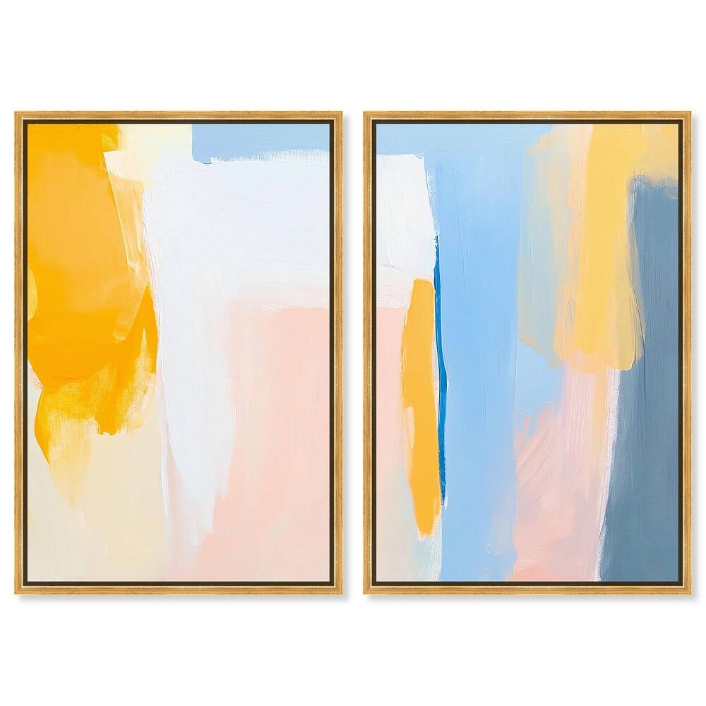 Lightwave Tides Canvas Set of 2 by Art Remedy