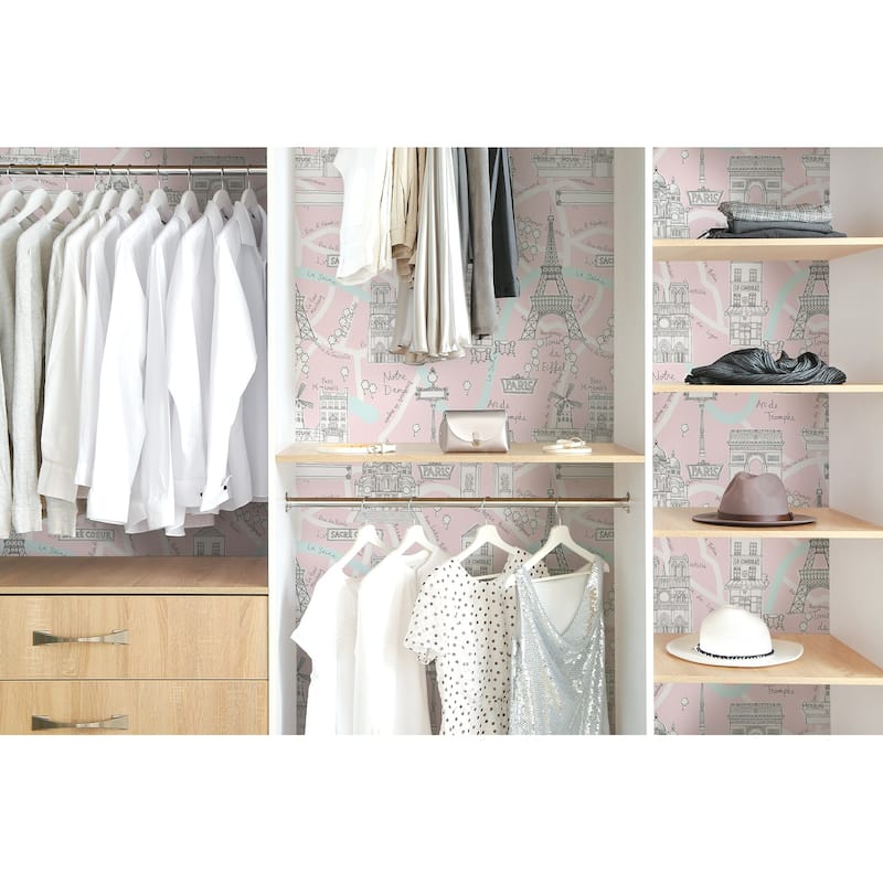NextWall Paris Scene Peel and Stick Wallpaper