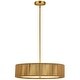 preview thumbnail 38 of 71, 3-Light 20"W Drum Fabric Semi Flush Mount Pendant Chandelier