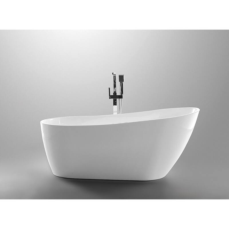 Vanity Art 55" Acrylic Freestanding Soaking Bathtub